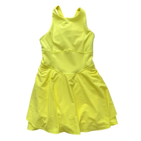 Lululemon court crush tennis dress electric lemon yellow 8 - Picture 4 of 12